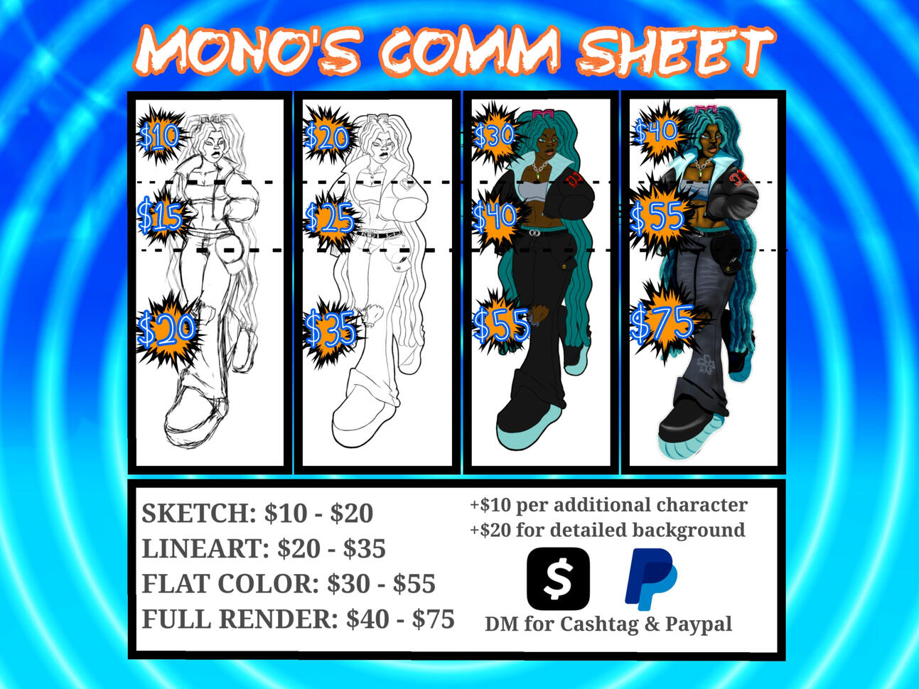 Commission sheet