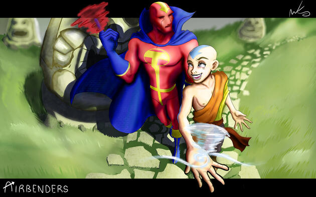 Aang &amp; Red Tornado